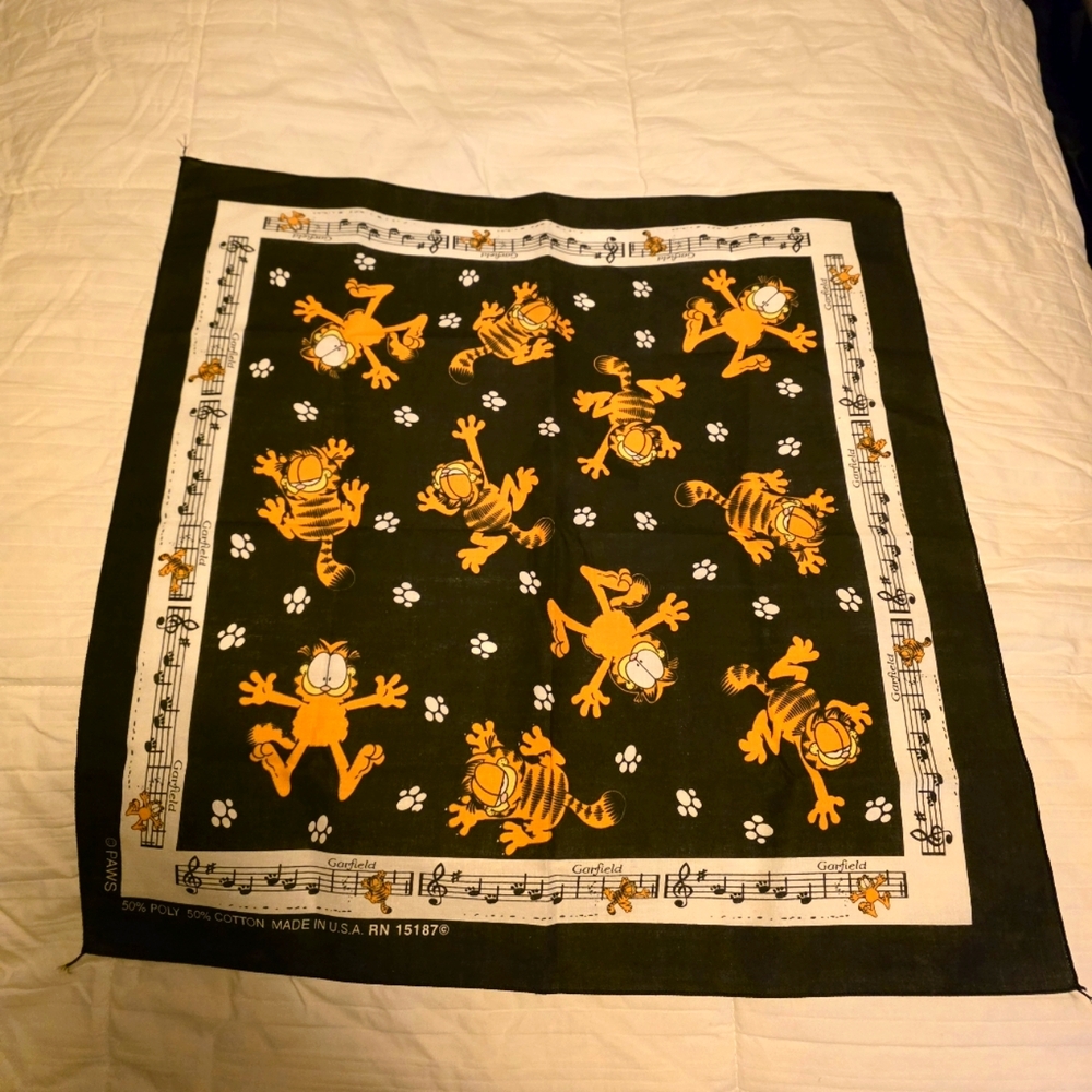 Vintage Garfield Musical Handkerchief
